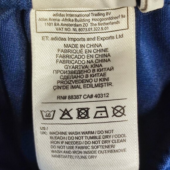 Adidas Climalite athletic shorts boys XL blue with 3 white stripes - Picture 5 of 16